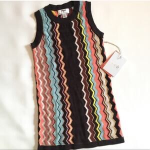 Missoni Target Kids Girls Fall Chevron Sweater Dress Sleeveless S